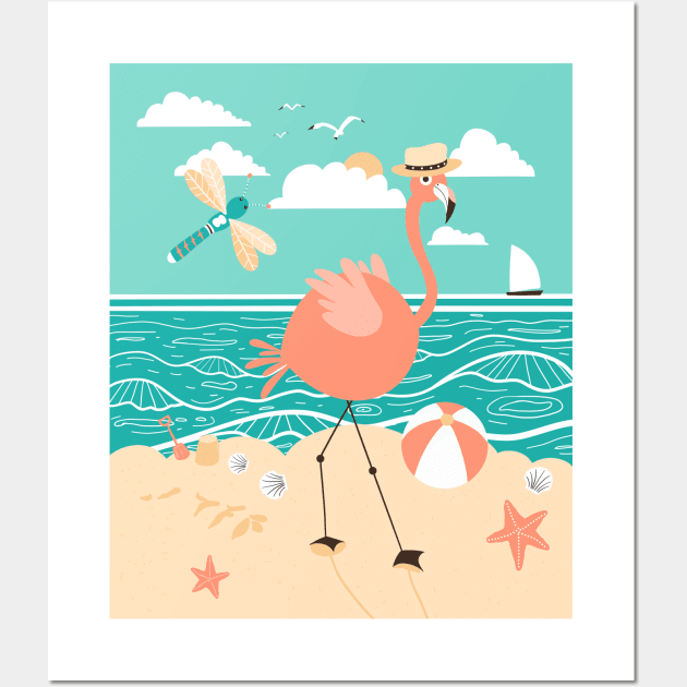 Pink flamingo Wall Art by Mimie20